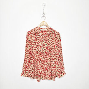 Rebecca Taylor Floral Blouse 100% Silk Career Workwear long sleeve Womens 0